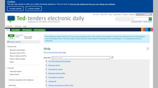 
                            13. Help - Tenders Electronic Daily - europa.eu