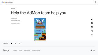 
                            2. Help the AdMob team help you