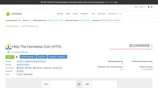 
                            13. Help The Homeless Coin (HTH) Kurs, Chart, Info | CoinGecko