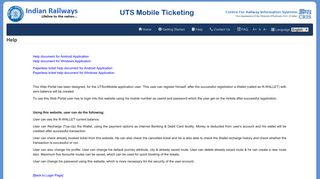 
                            3. Help - UTS Mobile Ticketing