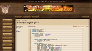 
                            5. Help with a simple login Gui (Beginning Java forum at Coderanch)