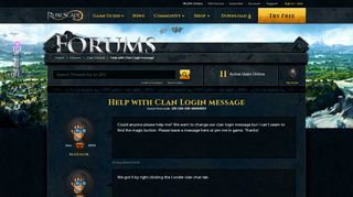 
                            3. Help with Clan Login message - Clan Central - RuneScape Forum