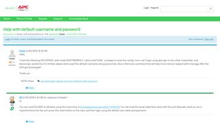 
                            6. Help with default username and password | Smart-UPS & Symmetra LX ...