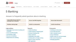 
                            12. Help with e-banking: FAQ | UBS Switzerland
