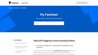 
                            4. Help with logging in and accessing tickets – Hey, how can ... - Festicket