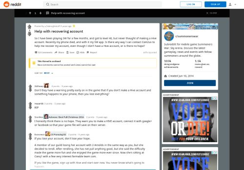 
                            5. Help with recovering account : summonerswar - Reddit
