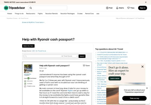 
                            13. Help with Ryanair cash passport? - Air Travel Forum - TripAdvisor