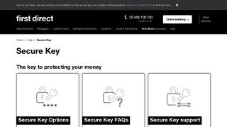 
                            9. Help with Secure Key | first direct