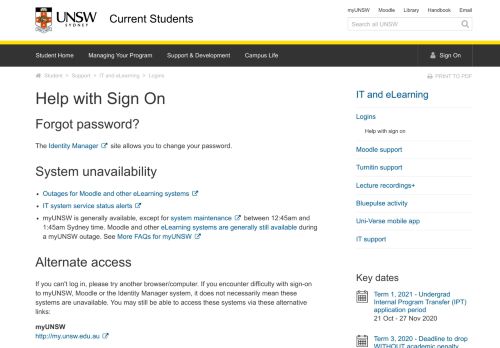 
                            3. Help with Sign On | UNSW Current Students