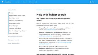 
                            2. Help with Twitter search - Twitter support