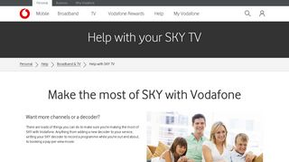 
                            10. Help with your SKY TV - Vodafone NZ