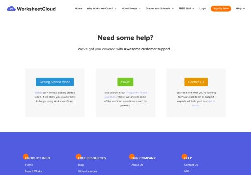 
                            12. Help | WorksheetCloud