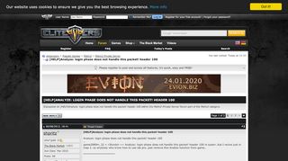 
                            2. [HELP]Analyze: login phase does not handle this packet! header 100 ...