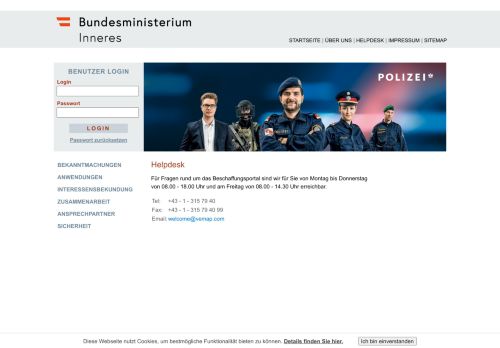 
                            7. Helpdesk - bmi.vemap.com - BM.I Bundesministerium für Inneres ...