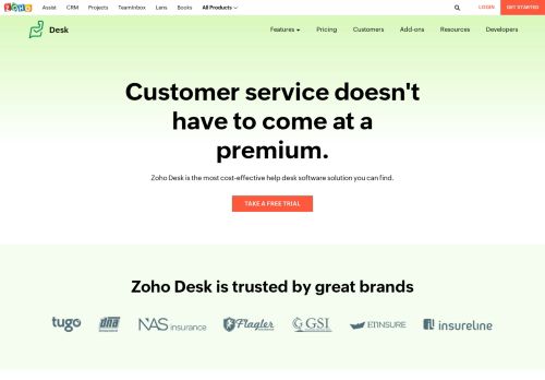 
                            6. Helpdesk for Insurance - Zoho