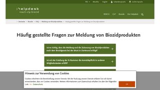 
                            7. Helpdesk - Häufig gestellte Fragen zu Bioziden - Meldung von ...