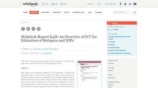 
                            3. Helpdesk Report K4D: An Overview of ICT for Education of Refugees ...