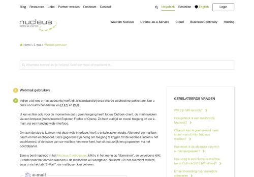 
                            6. Helpdesk | Webmail gebruiken | E-mail | Nucleus