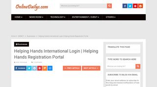 
                            10. Helping Hands International Login | Helping Hands Registration ...