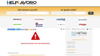 
                            8. HelpLavoro.it - Offerta di Lavoro Elpe HR Filiale di Vicenza - Ricerca 1 ...
