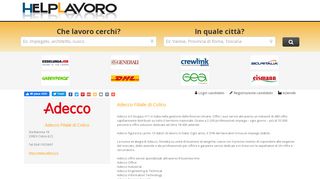 
                            13. HelpLavoro.it - Offerte di lavoro Adecco Filiale di Colico