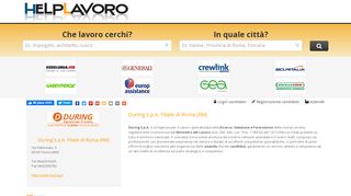 
                            8. HelpLavoro.it - Offerte di lavoro During S.p.A. Filiale di Roma (RM)