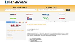 
                            7. HelpLavoro.it - Offerte di lavoro ELPE Global Logistic Services -Napoli