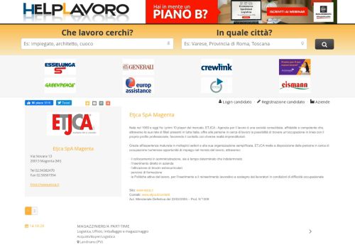 
                            3. HelpLavoro.it - Offerte di lavoro Etjca SpA Magenta