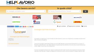 
                            7. HelpLavoro.it - Offerte di lavoro Humangest SpA Filiale di Bologna