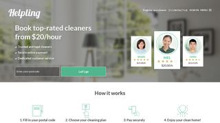 
                            3. Helpling: Book a part-time cleaner in Singapore