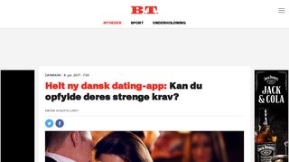 
                            3. Helt ny dansk dating-app: Kan du opfylde deres strenge krav? | BT ...