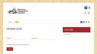 
                            6. Helvetia Community Church | Member Login