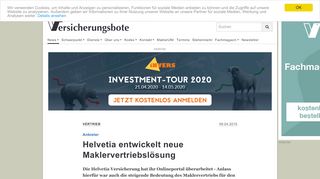 
                            11. Helvetia entwickelt neue Maklervertriebslösung - Vertrieb ...