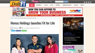 
                            13. Hemas Holdings launches Fit for Life | FT Online - Daily FT