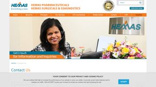 
                            8. Hemas Pharmaceuticals | Contact Us