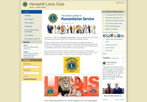 
                            10. Hemphill Lions Club - Lions e-Clubhouse