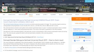 
                            10. Hemwati Nandan Bahuguna Garhwal University (HNBGU) Result ...