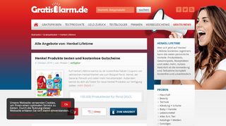 
                            6. Henkel Lifetime, kostenlose Produkttests, Rabatt-Coupons und ...