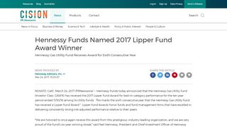 
                            7. Hennessy Funds Named 2017 Lipper Fund Award Winner