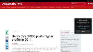 
                            10. Henry Sy's SMDC posts higher profits in 2011 | ABS-CBN News
