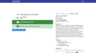 
                            9. Hent Windows Live Mail 16.4.3528.331 på dansk – Vessoft