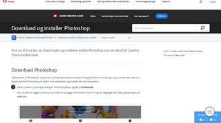 
                            7. Hente og installere Photoshop CC - Adobe Help Center