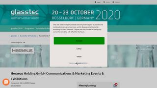 
                            13. Heraeus Holding GmbH aus Hanau auf der glasstec 2018 in ...