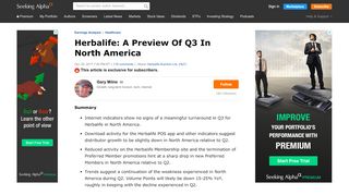 
                            10. Herbalife: A Preview Of Q3 In North America - Herbalife Ltd. (NYSE ...