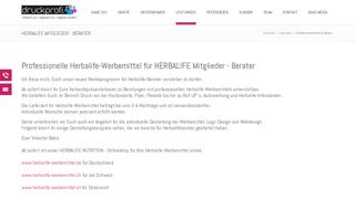 
                            10. Herbalife Mitglieder - Berater - Druckprofi. Offsetdruck