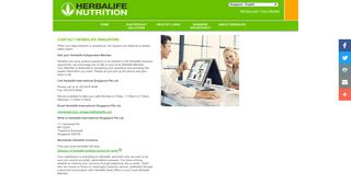 
                            6. Herbalife - Singapore - Contact Us