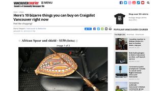 
                            9. Here's 10 bizarre things you can buy on Craigslist Vancouver right ...