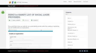 
                            8. Here's a Handy List of Social Login Providers | ASP.NET Monsters