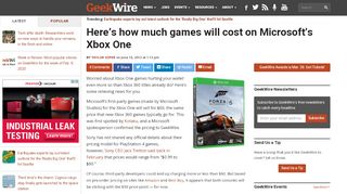 
                            11. Here's how much games will cost on Microsoft's Xbox One  ...