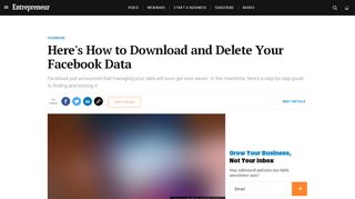 
                            13. Here's How to Download and Delete Your Facebook Data
